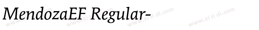 MendozaEF Regular字体转换